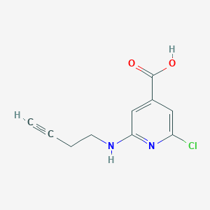 molecular formula C10H9ClN2O2 B13317225 2-[(But-3-yn-1-yl)amino]-6-chloropyridine-4-carboxylic acid 