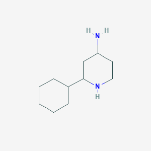 molecular formula C11H22N2 B13317227 2-Cyclohexylpiperidin-4-amine 