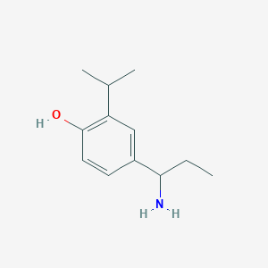 4-(1-Aminopropyl)-2-(propan-2-YL)phenol