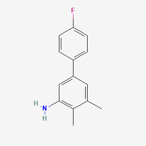 molecular formula C14H14FN B13317243 5-(4-Fluorophenyl)-2,3-dimethylaniline 