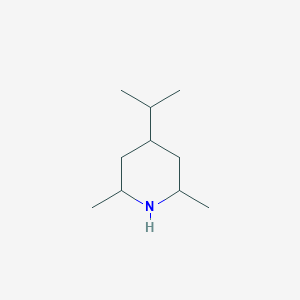 molecular formula C10H21N B13317244 2,6-Dimethyl-4-(propan-2-yl)piperidine 