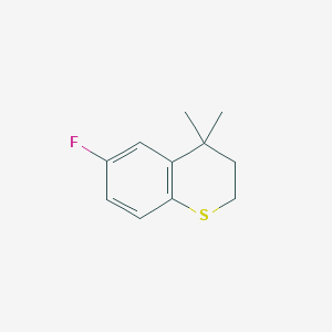 molecular formula C11H13FS B13317269 6-Fluoro-4,4-dimethyl-3,4-dihydro-2H-1-benzothiopyran 