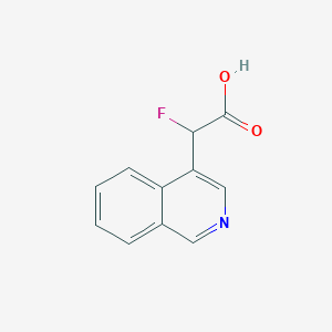 molecular formula C11H8FNO2 B13317273 2-Fluoro-2-(isoquinolin-4-yl)acetic acid 