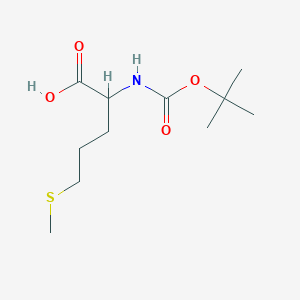 molecular formula C11H21NO4S B13317331 (R)-2-((tert-Butoxycarbonyl)amino)-5-(methylthio)pentanoic acid 