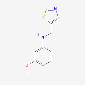 molecular formula C11H12N2OS B13317359 3-Methoxy-N-(thiazol-5-ylmethyl)aniline 