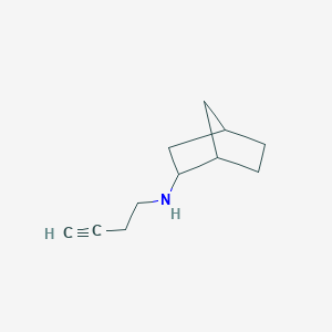 molecular formula C11H17N B13317384 N-(but-3-yn-1-yl)bicyclo[2.2.1]heptan-2-amine 