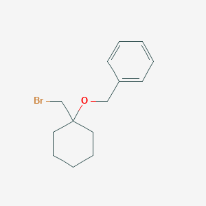 molecular formula C14H19BrO B13317427 (((1-(Bromomethyl)cyclohexyl)oxy)methyl)benzene 