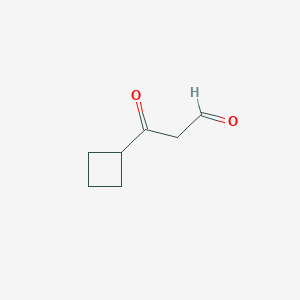 molecular formula C7H10O2 B13317447 3-Cyclobutyl-3-oxopropanal 