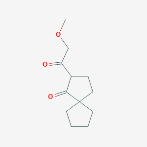 molecular formula C12H18O3 B13317457 2-(2-Methoxyacetyl)spiro[4.4]nonan-1-one 