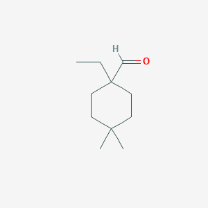 molecular formula C11H20O B13317466 1-Ethyl-4,4-dimethylcyclohexane-1-carbaldehyde 