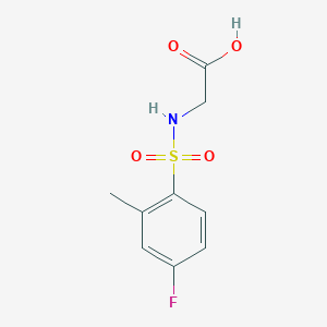 molecular formula C9H10FNO4S B1331747 N-[(4-氟-2-甲苯磺酰基]甘氨酸 CAS No. 670260-30-7