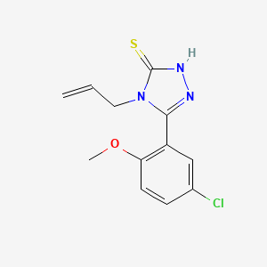 molecular formula C12H12ClN3OS B1331748 4-烯丙基-5-(5-氯-2-甲氧基苯基)-4H-1,2,4-三唑-3-硫醇 CAS No. 369396-84-9