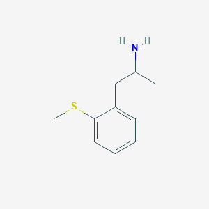 molecular formula C10H15NS B13317490 1-[2-(Methylsulfanyl)phenyl]propan-2-amine CAS No. 803634-49-3