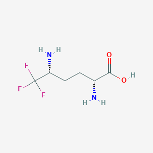 molecular formula C6H11F3N2O2 B13317499 (2R,5R)-2,5-Diamino-6,6,6-trifluorohexanoic acid 