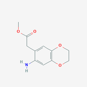 Methyl 2-(7-amino-2,3-dihydro-1,4-benzodioxin-6-yl)acetate