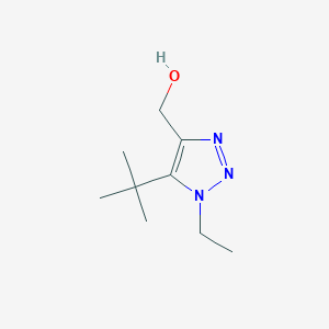 molecular formula C9H17N3O B13317509 (5-tert-Butyl-1-ethyl-1H-1,2,3-triazol-4-yl)methanol 