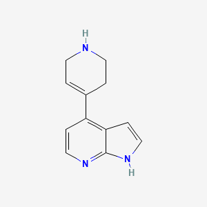 molecular formula C12H13N3 B13317528 4-{1H-Pyrrolo[2,3-B]pyridin-4-YL}-1,2,3,6-tetrahydropyridine 