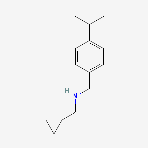 molecular formula C14H21N B13317538 (Cyclopropylmethyl)({[4-(propan-2-yl)phenyl]methyl})amine 