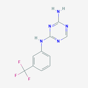 molecular formula C10H8F3N5 B1331757 2-N-[3-(三氟甲基)苯基]-1,3,5-三嗪-2,4-二胺 CAS No. 3832-69-7