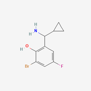 2-[Amino(cyclopropyl)methyl]-6-bromo-4-fluorophenol