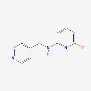 molecular formula C11H10FN3 B13317608 6-fluoro-N-(pyridin-4-ylmethyl)pyridin-2-amine 