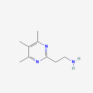 molecular formula C9H15N3 B13317611 2-(Trimethylpyrimidin-2-yl)ethan-1-amine 