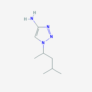 molecular formula C8H16N4 B13317683 1-(4-Methylpentan-2-yl)-1H-1,2,3-triazol-4-amine 