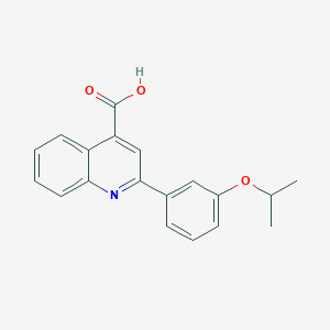 molecular formula C19H17NO3 B1331774 2-(3-Isopropoxyphenyl)quinoline-4-carboxylic acid CAS No. 350989-59-2