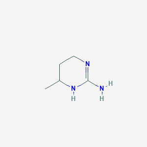 molecular formula C5H11N3 B13317751 3,4,5,6-tetrahydro-4-methyl-2-Pyrimidinamine CAS No. 784137-12-8