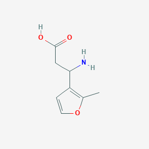 molecular formula C8H11NO3 B13317759 3-Amino-3-(2-methylfuran-3-yl)propanoic acid 