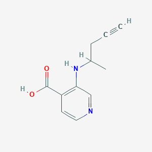 molecular formula C11H12N2O2 B13317761 3-[(Pent-4-yn-2-yl)amino]pyridine-4-carboxylic acid 