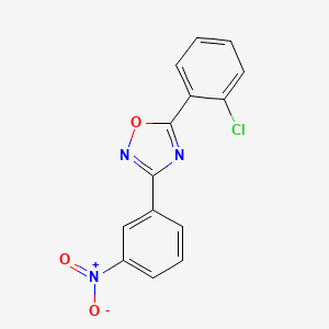 molecular formula C14H8ClN3O3 B1331777 5-(2-Chlorophenyl)-3-(3-nitrophenyl)-1,2,4-oxadiazole CAS No. 425412-27-7