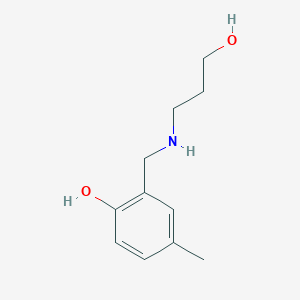 2-{[(3-Hydroxypropyl)amino]methyl}-4-methylphenol