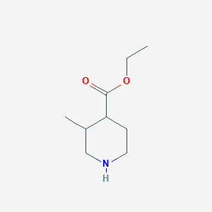 molecular formula C9H17NO2 B13317776 Ethyl 3-methylpiperidine-4-carboxylate 