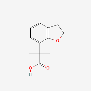 molecular formula C12H14O3 B13317792 2-(2,3-Dihydro-1-benzofuran-7-yl)-2-methylpropanoic acid 