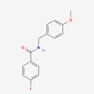 molecular formula C15H14FNO2 B1331781 4-Fluoro-N-(4-methoxybenzyl)benzamide CAS No. 346725-04-0