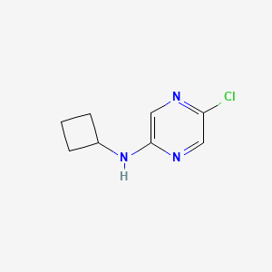 molecular formula C8H10ClN3 B13317819 5-Chloro-N-cyclobutylpyrazin-2-amine 