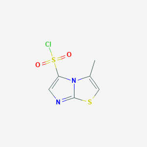 molecular formula C6H5ClN2O2S2 B13317851 3-Methylimidazo[2,1-B][1,3]thiazole-5-sulfonyl chloride 