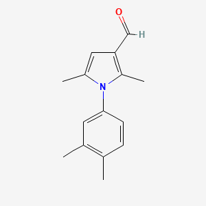 molecular formula C15H17NO B1331786 1-(3,4-二甲基苯基)-2,5-二甲基-1H-吡咯-3-甲醛 CAS No. 347331-56-0