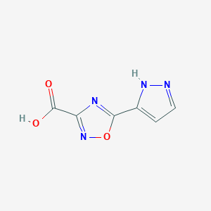 molecular formula C6H4N4O3 B13317871 5-(1H-pyrazol-3-yl)-1,2,4-oxadiazole-3-carboxylic acid 