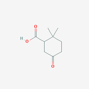 molecular formula C9H14O3 B13317877 2,2-Dimethyl-5-oxocyclohexane-1-carboxylic acid 