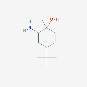 molecular formula C11H23NO B13317881 2-Amino-4-tert-butyl-1-methylcyclohexan-1-OL 