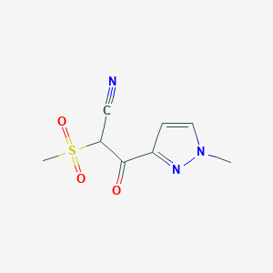 2-Methanesulfonyl-3-(1-methyl-1H-pyrazol-3-yl)-3-oxopropanenitrile