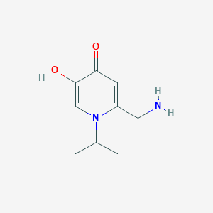 molecular formula C9H14N2O2 B13317892 2-(Aminomethyl)-5-hydroxy-1-(propan-2-yl)-1,4-dihydropyridin-4-one 