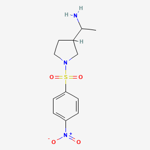 1-[1-(4-Nitrobenzenesulfonyl)pyrrolidin-3-yl]ethan-1-amine