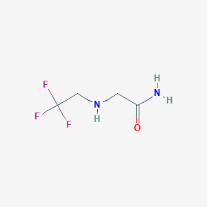 molecular formula C4H7F3N2O B13317937 2-[(2,2,2-Trifluoroethyl)amino]acetamide 