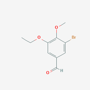 molecular formula C10H11BrO3 B1331794 3-Bromo-5-ethoxy-4-methoxybenzaldehyde CAS No. 81805-97-2
