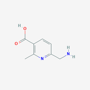 molecular formula C8H10N2O2 B13317942 6-(Aminomethyl)-2-methylpyridine-3-carboxylic acid 