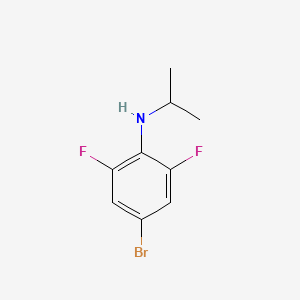 molecular formula C9H10BrF2N B13317950 4-bromo-2,6-difluoro-N-(propan-2-yl)aniline 