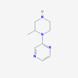 molecular formula C9H14N4 B13317989 2-(2-Methylpiperazin-1-yl)pyrazine 